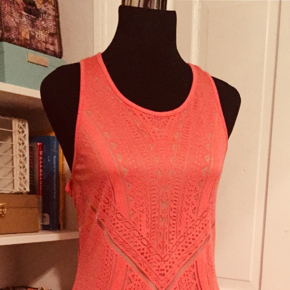 NWOT Midi Sleeveless Tangerine Dress